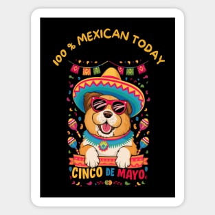 Chow Chow Dog Cinco de Mayo Sticker